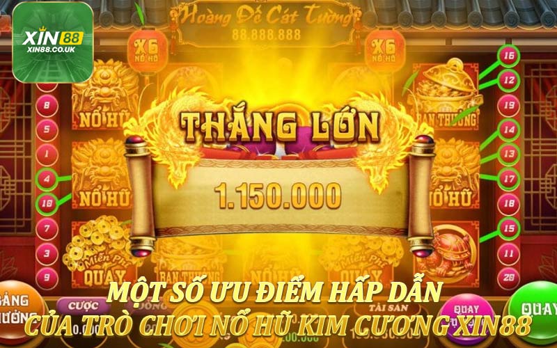 Một số ưu điểm hấp dẫn của trò chơi nổ hũ kim cương XIN88